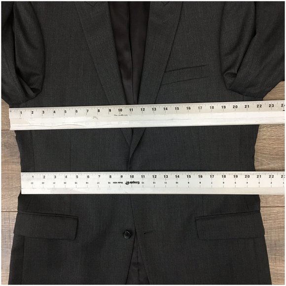 Alfani Mens Blazer Sport Coat Two Button Jacket Wool Size 42L Slim Casual Suits‎ - Picture 11 of 13